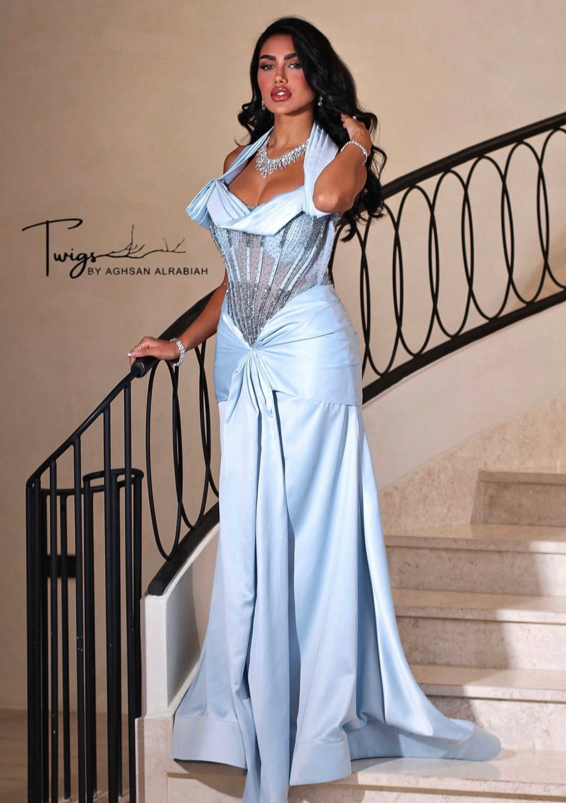 Suha dress in baby blue