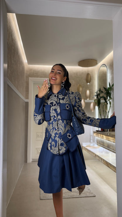 Navy blue Crystal set