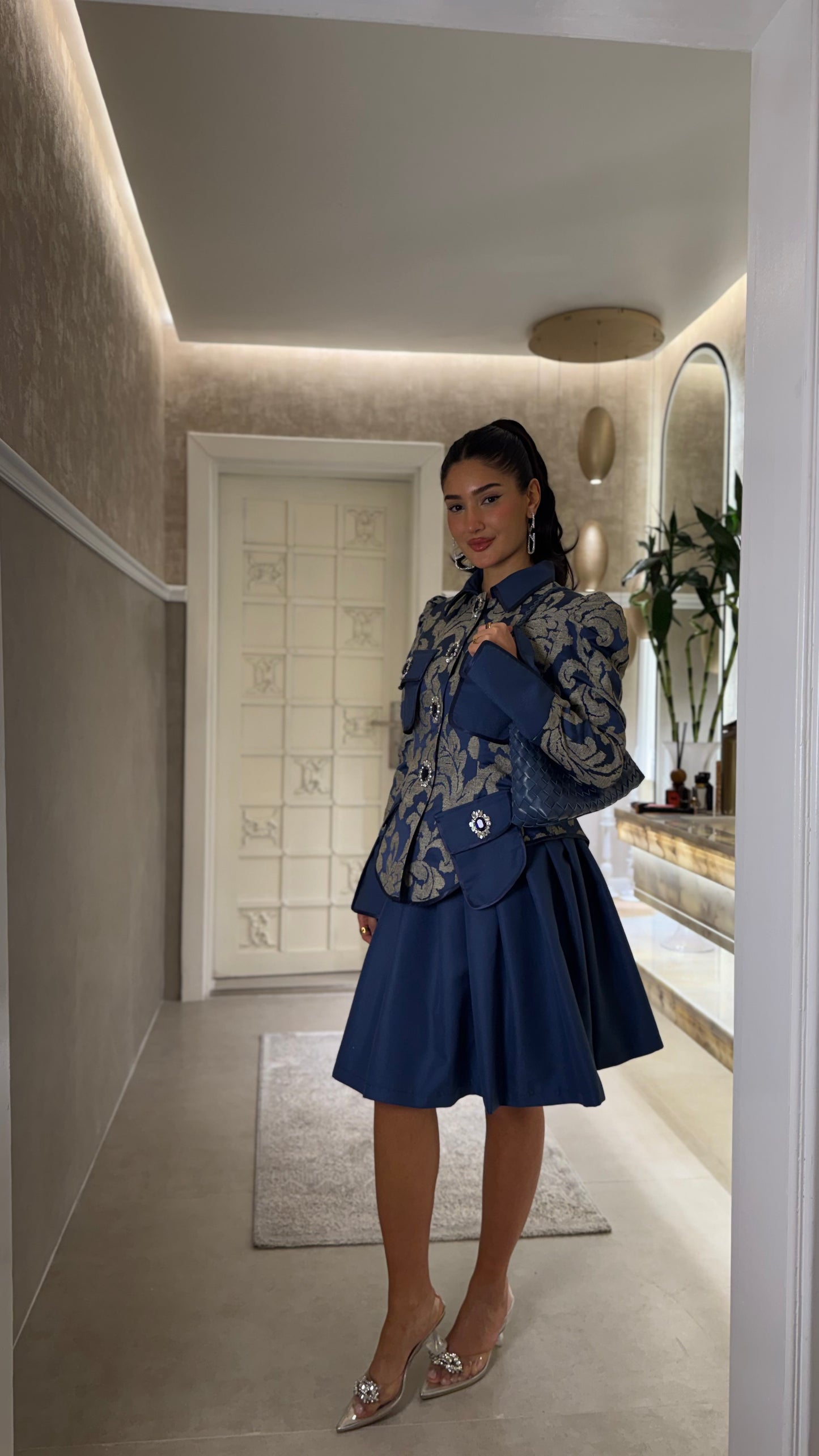 Navy blue Crystal set