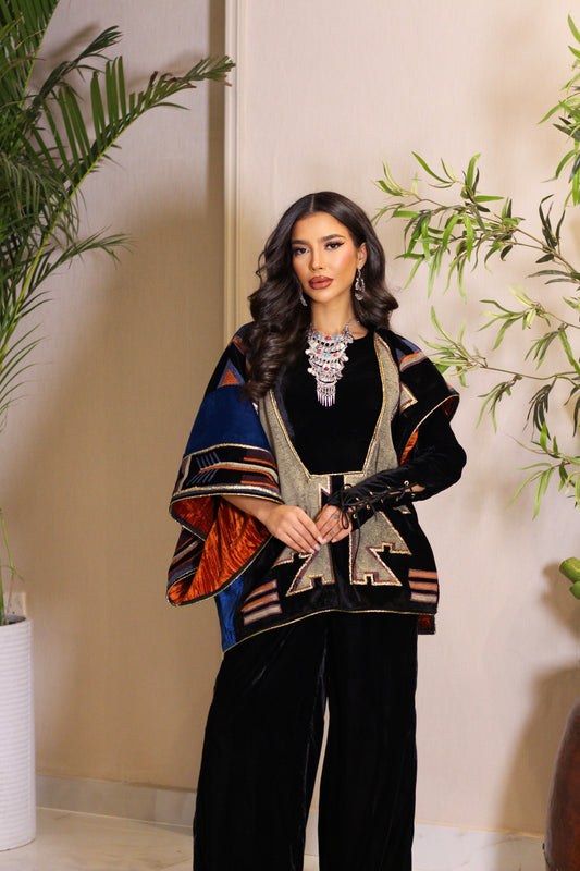 Velvet black jumpsuit
