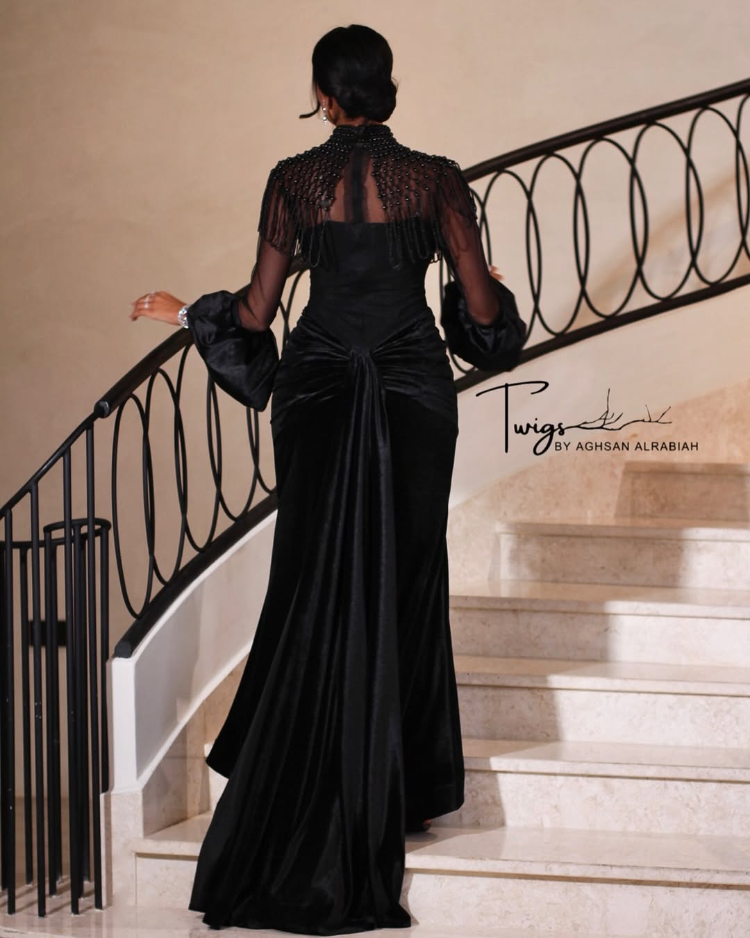 Black Velvet Neck Dress