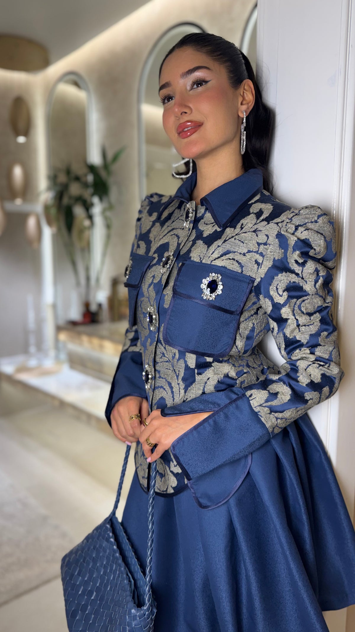 Navy blue Crystal set