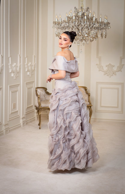 Little bride in nude grey