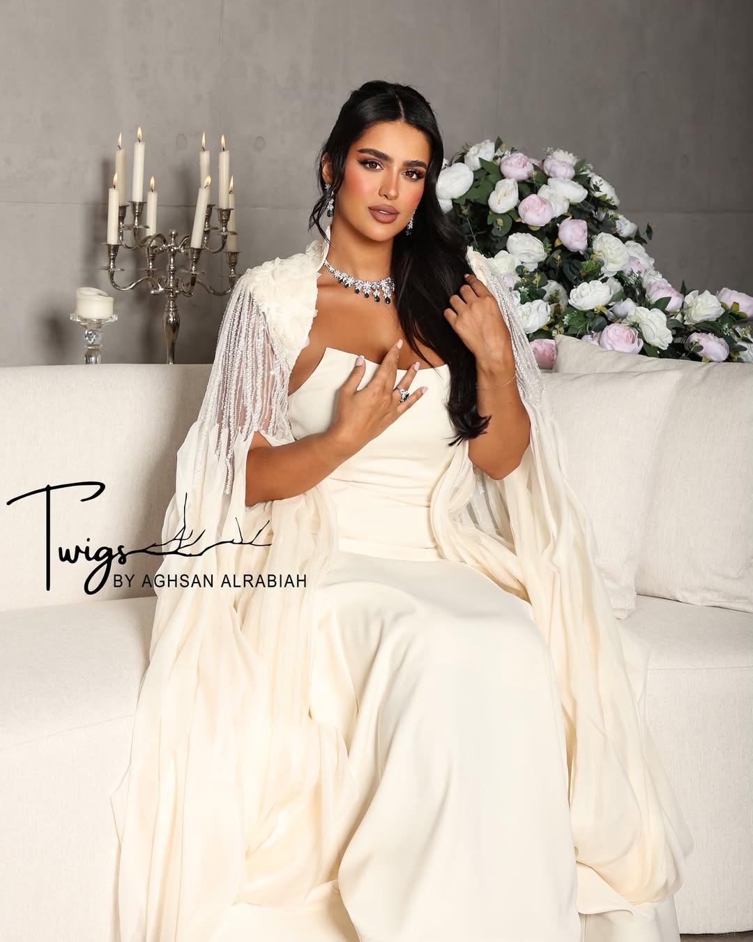 Grais Dress in Offwhite