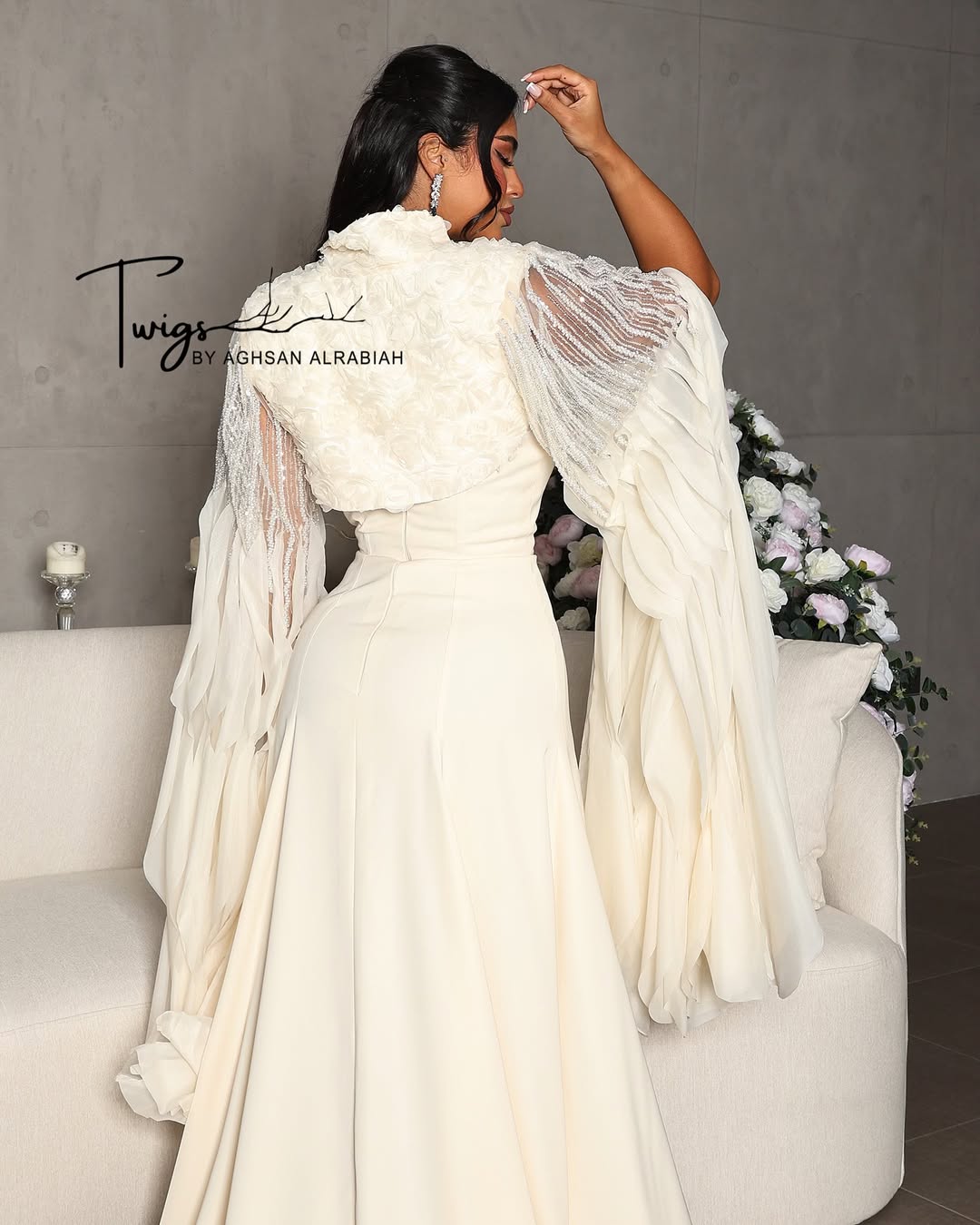 Grais Dress in Offwhite