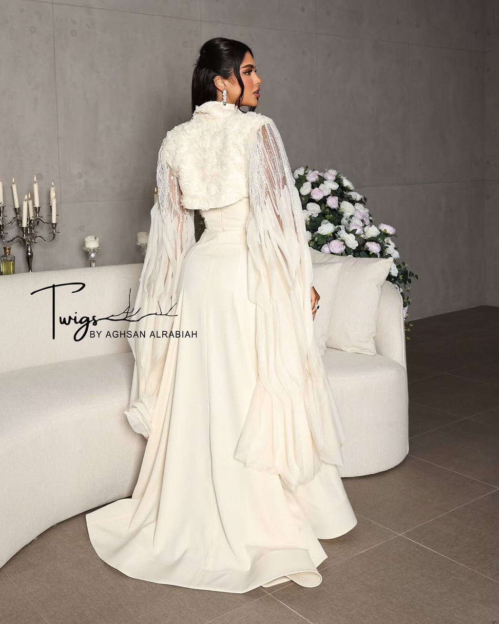 Grais Dress in Offwhite