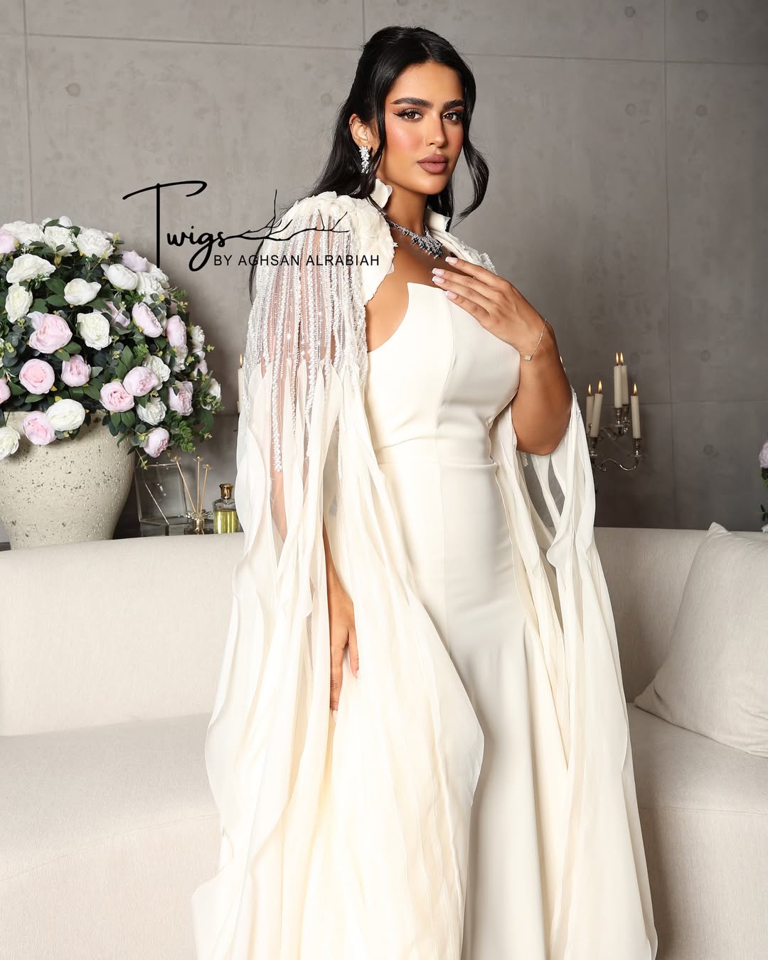 Grais Dress in Offwhite