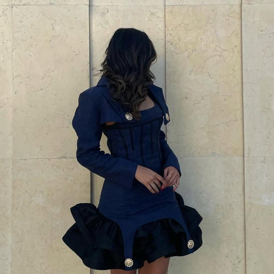 Joud Chanel in Navy Blue