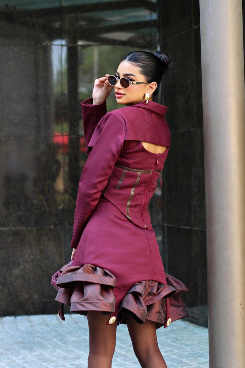 joud chanel in burgandy - Twigs Fashion